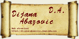 Dijana Abazović vizit kartica